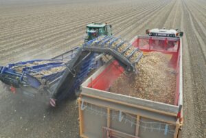 Es la máquina diseñada por la empresa SU-Tech (Países Bajos). Carga hasta 100 toneladas de cebollas. Mirá el video.
