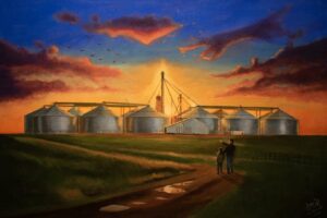 La empresa, junto al Museo Municipal Mulazzi de Tres Arroyos, organizó el primer concurso de pintura sobre plantas de almacenamiento.