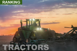 Ranking of tractors above 300 HP currently in production worldwide.